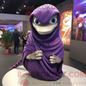 Lilla Snake maskot kostume...