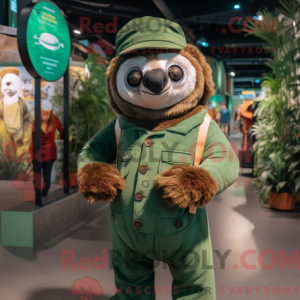 Forest Green Sloth mascot...