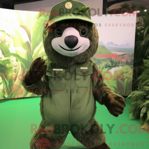 Forest Green Sloth mascot...