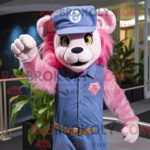 Pink Tamer Lion mascot...