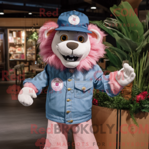 Pink Tamer Lion mascot...