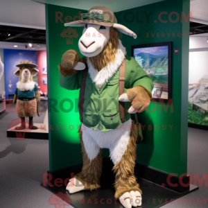 Green Boer Goat mascot...