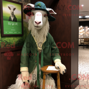 Green Boer Goat mascot...