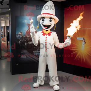 White Fire Eater maskot...