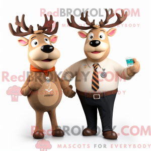 Tan Elk mascot costume...
