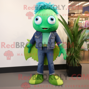Green Betta Fish mascot...