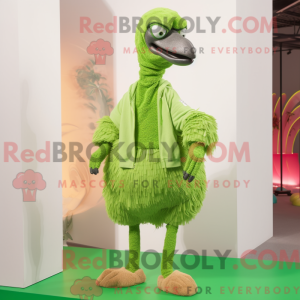 Lime Green Ostrich mascot...