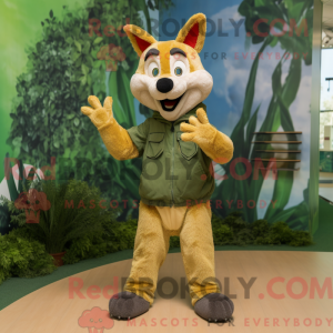 Olive Dingo mascot costume...