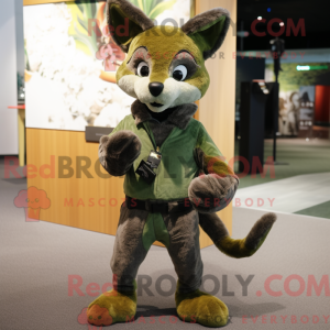Olive Dingo Maskottchen...