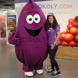 Magenta aubergine maskot...