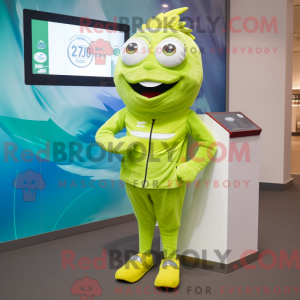 Postava maskota Lime Green...