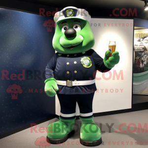 Navy Green Beer mascot...