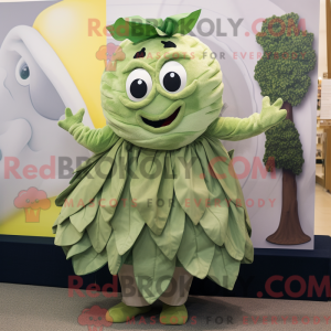 Olijfkool mascottekostuum...