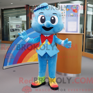 Sky Blue Rainbow maskot...