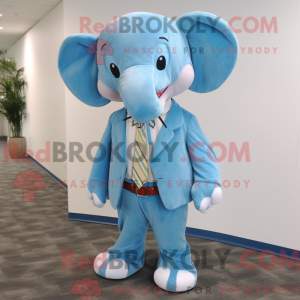 Sky Blue Elephant mascot...