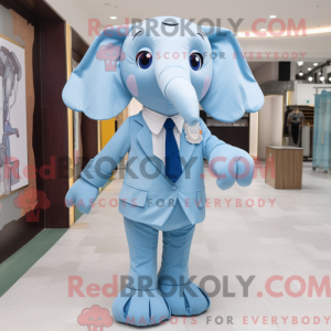 Sky Blue Elephant mascot...