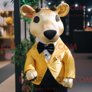 Gold Tapir mascot costume...