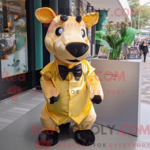 Gold Tapir mascot costume...