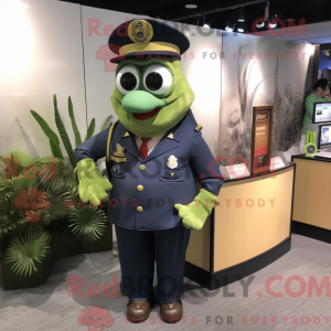 Olive Police Officer mascot...
