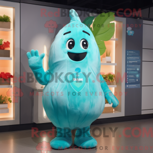Turquoise Pear mascot...