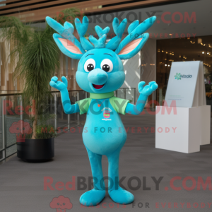 Turquoise Deer mascot...