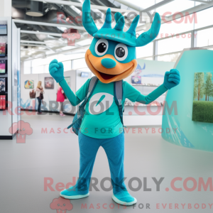 Turquoise Deer mascot...