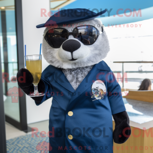 Navy Otter mascot costume...