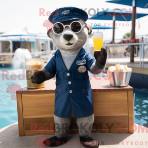 Navy Otter mascot costume...