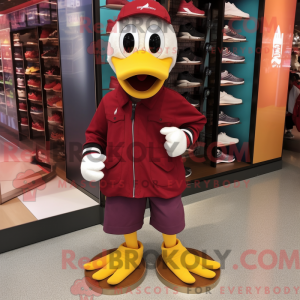 Maroon Geese mascot costume...