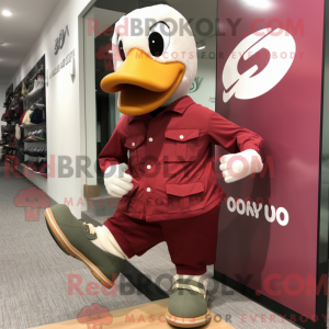 Maroon Geese maskot drakt...