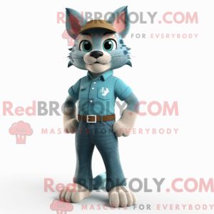 Postava maskota Teal Bobcat...