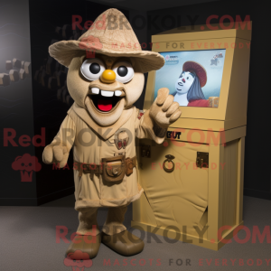 Tan Treasure Chest mascot...