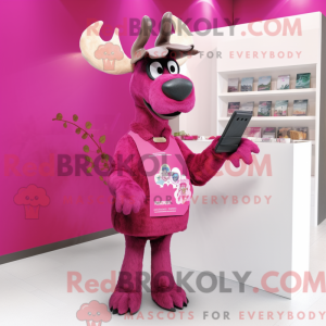Magenta Moose mascot...