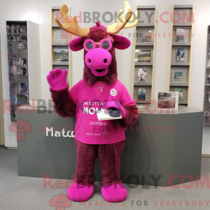 Magenta Moose mascot...