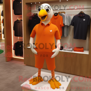 Máscara de pomba laranja...