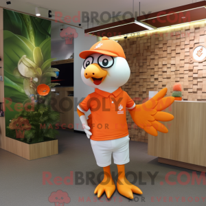 Orange Dove maskot kostume...