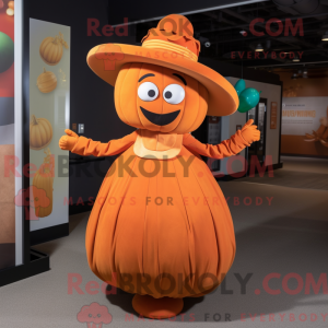 Rust Pumpkin mascot costume...