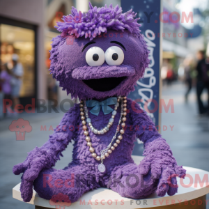 Lilla Men maskot kostume...