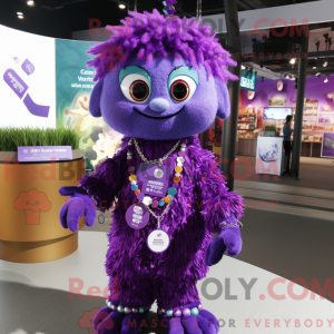 Purple But mascot costume...