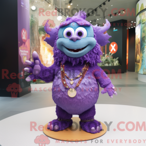 Purple But mascot costume...