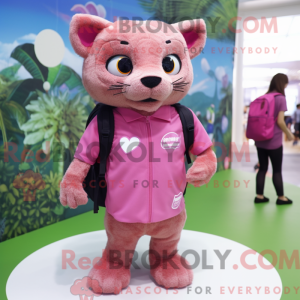 Pink Jaguarundi mascot...