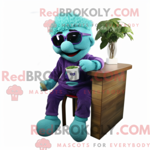 Postava maskota Teal Grape...