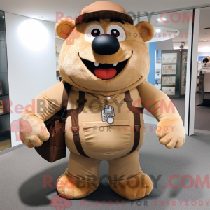 Tan Steak mascot costume...