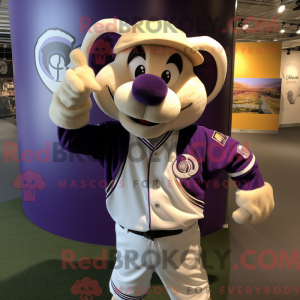 Purple Ram mascot costume...