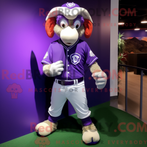 Purple Ram-maskotdraktfigur...