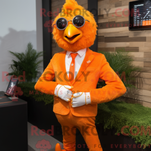 Orange høns maskot kostume...