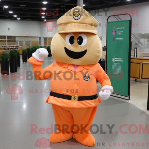 Peach Army Soldier mascot...