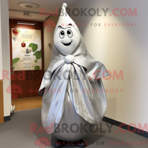 Silver Pear mascot costume...