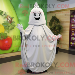 Silver Pear mascot costume...