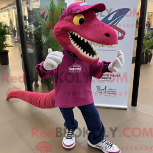 Magenta Allosaurus mascot...